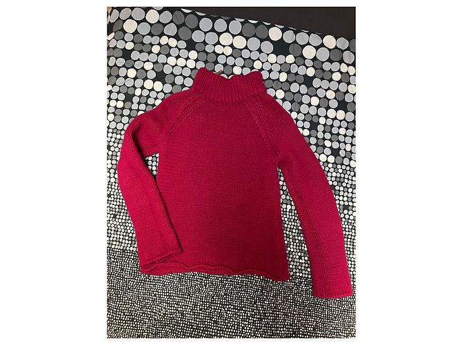 Louis Vuitton Roter Rollkragenpullover aus Kaschmir und Wolle mit Reißverschluss - Ansicht 12