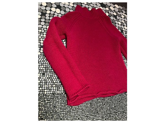 Louis Vuitton Roter Rollkragenpullover aus Kaschmir und Wolle mit Reißverschluss - Ansicht 13