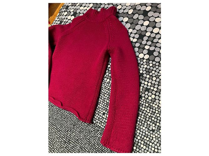 Louis Vuitton Roter Rollkragenpullover aus Kaschmir und Wolle mit Reißverschluss - Ansicht 14