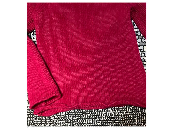 Louis Vuitton Roter Rollkragenpullover aus Kaschmir und Wolle mit Reißverschluss - Ansicht 15
