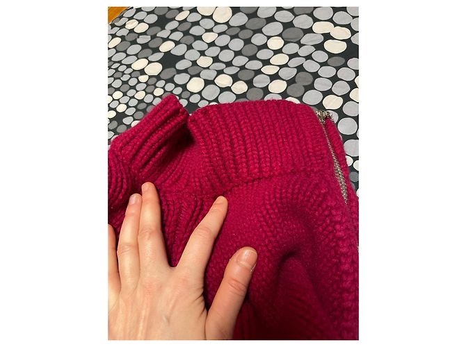 Louis Vuitton Roter Rollkragenpullover aus Kaschmir und Wolle mit Reißverschluss - Ansicht 16
