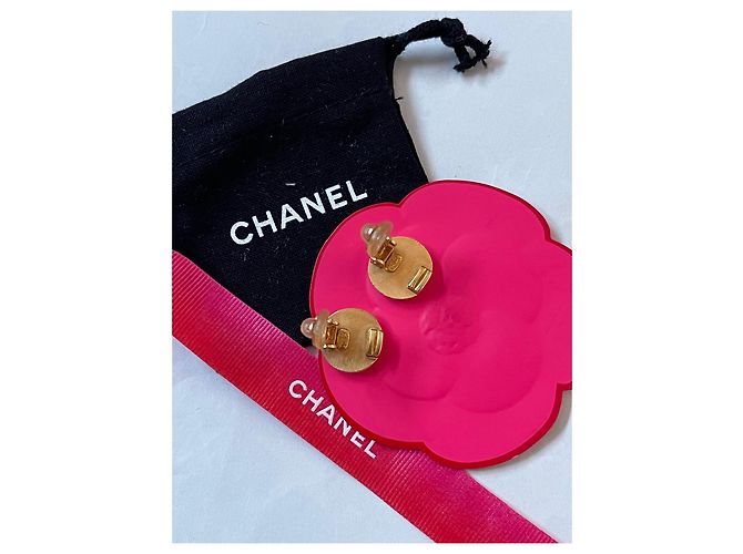 Orecchini rotondi Chanel dorati D'oro - vista 5