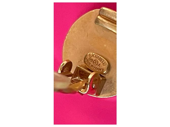 Orecchini rotondi Chanel dorati D'oro - vista 6
