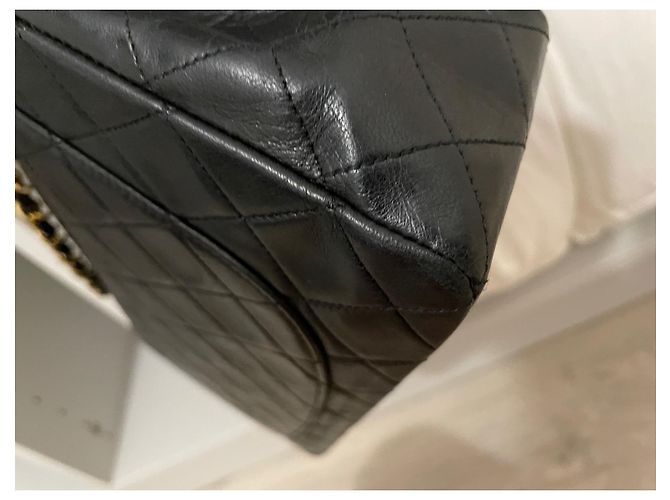 Borsa Chanel Timeless in pelle di agnello nera Nero - vista 3