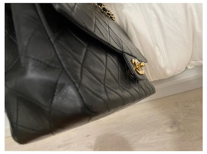 Borsa Chanel Timeless in pelle di agnello nera Nero - vista 5
