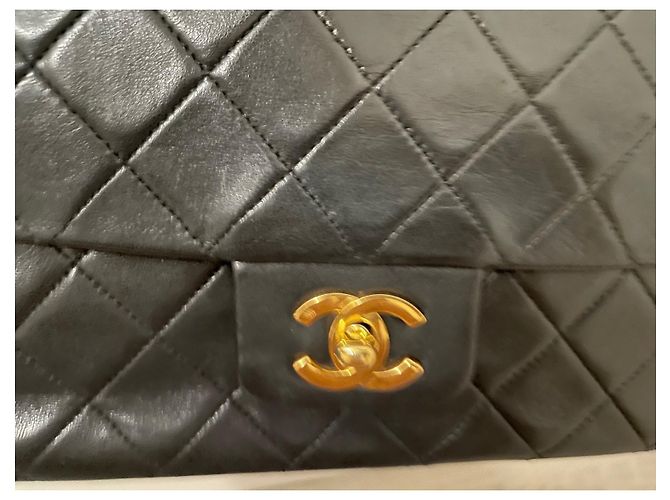 Borsa Chanel Timeless in pelle di agnello nera Nero - vista 8