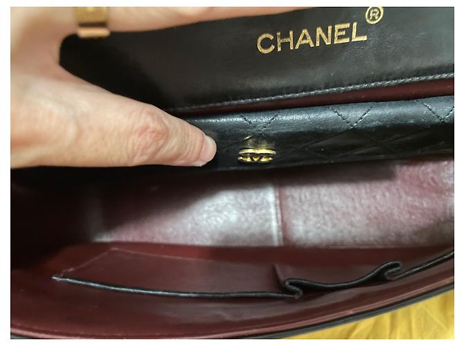 Borsa Chanel Timeless in pelle di agnello nera Nero - vista 9
