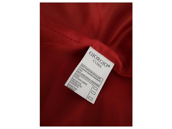 Chaqueta Giorgio de cuero roja Colección John & Yoko - vista 10