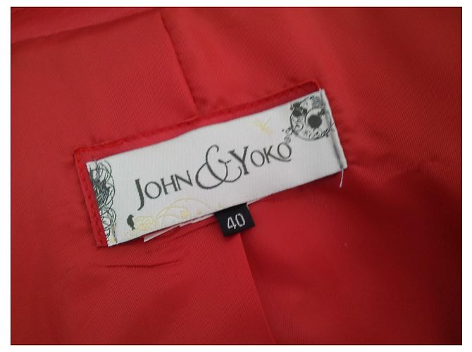 Chaqueta Giorgio de cuero roja Colección John & Yoko - vista 12