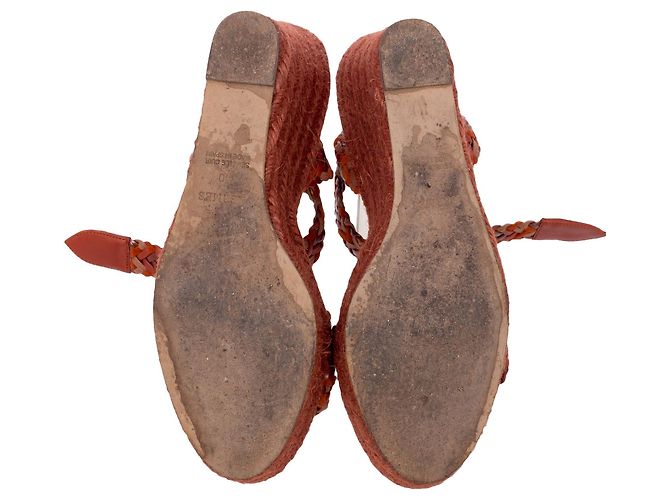 Sandalias de cuña Hermès Alpargatas Castaño - vista 4