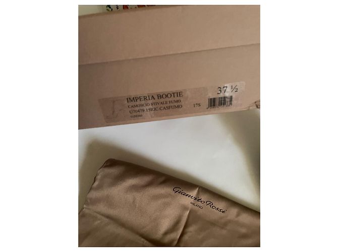 Botines Gianvito Rossi Empire Verdes de Gamuza 37.5 - vista 3