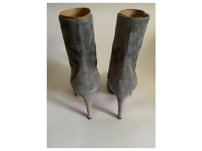 Botines Gianvito Rossi Empire Verdes de Gamuza 37.5 - vista 4