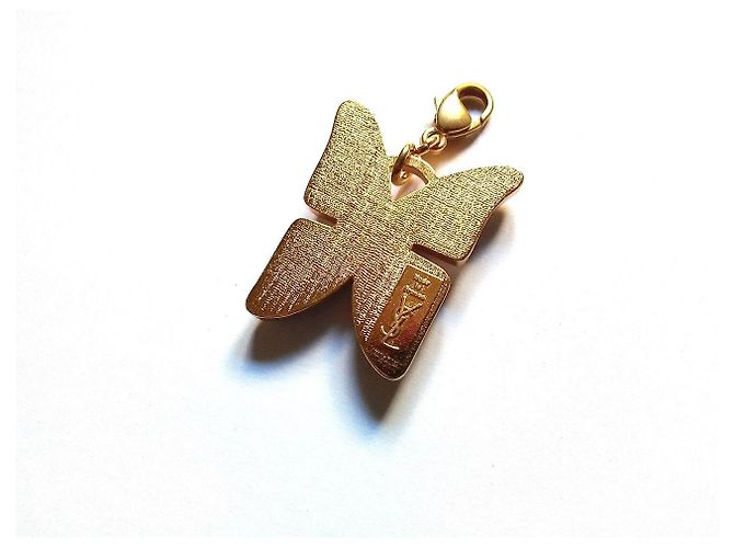 Colar com pingente Yves Saint Laurent roxo e dourado - vista 4