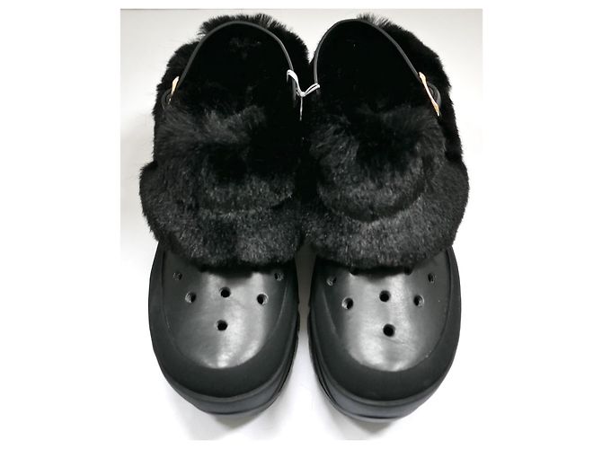 Stella Mc Cartney Pelliccia sintetica Trace di Stella McCartney, zoccoli vegetariani in pelle e gomma - vista 7