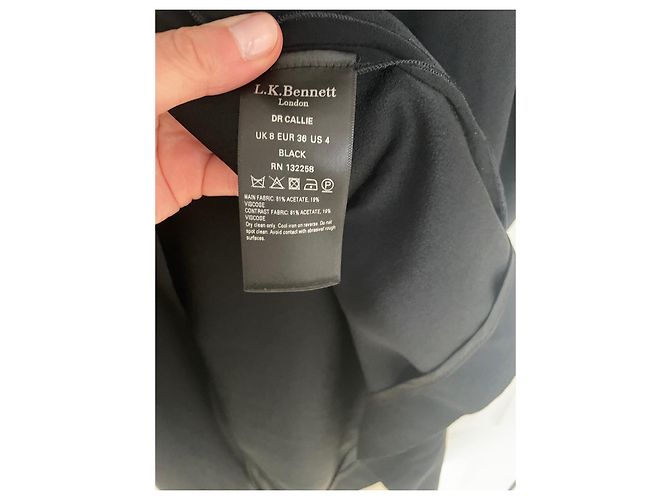 Lk Bennett Wickelkleid Schwarz - Ansicht 10