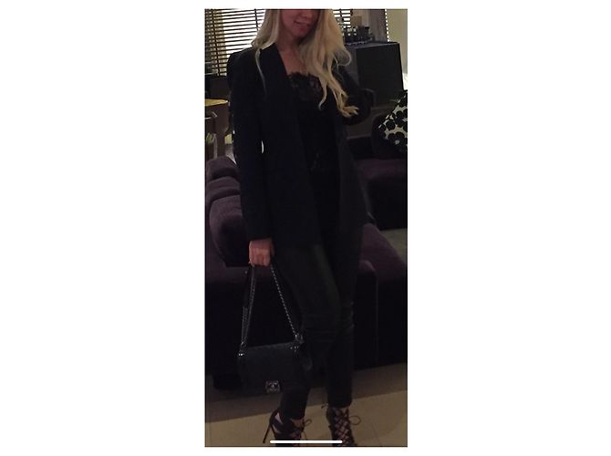 Tara Jarmon Blazer aus Wolle in Navy Blau mit Satindetails - Ansicht 18