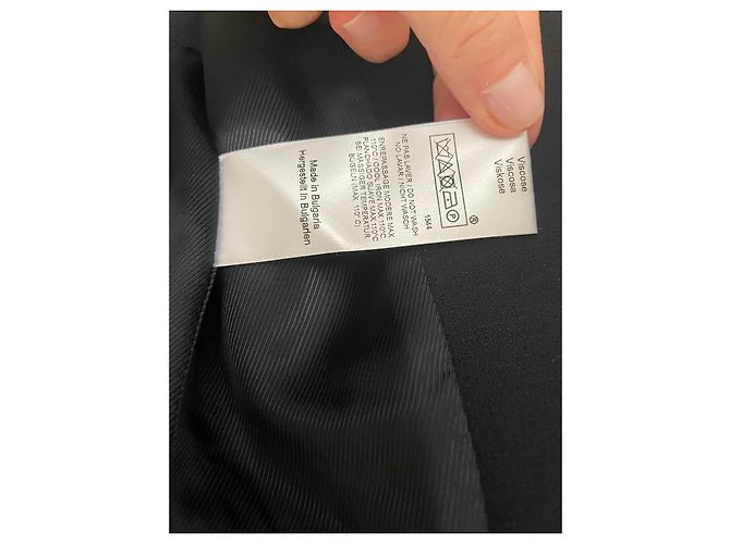 Tara Jarmon Blazer aus Wolle in Navy Blau mit Satindetails - Ansicht 9