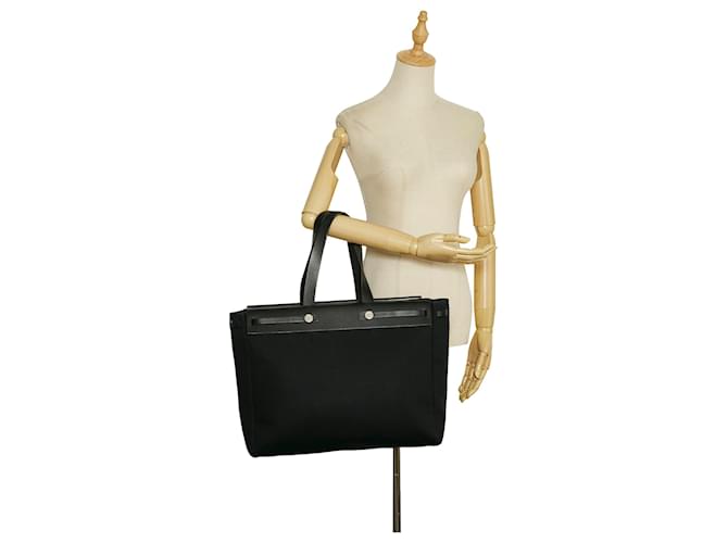 Hermès Hermes Black Herbag Cabas MM Nero - vista 14
