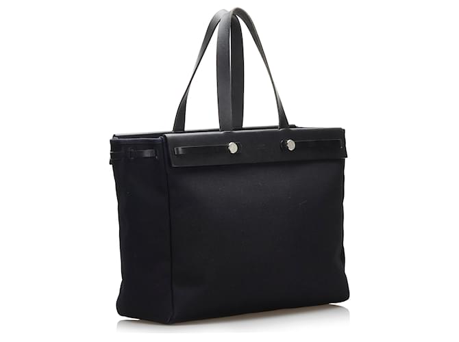 Hermès Hermes Black Herbag Cabas MM Nero - vista 2