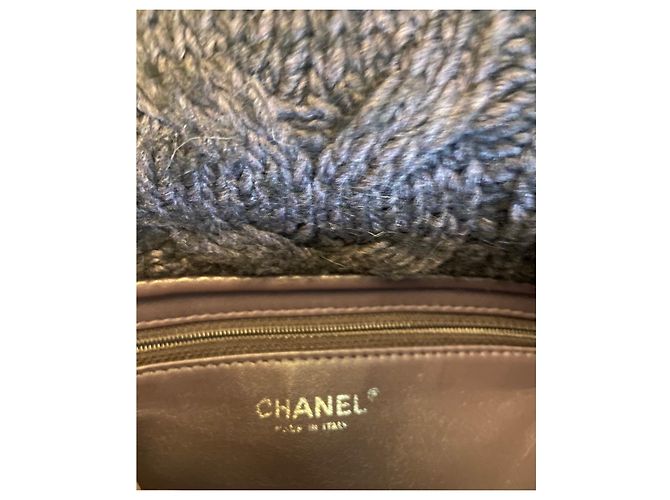 Timeless Borsa Chanel in lana e pelle viola Porpora - vista 4