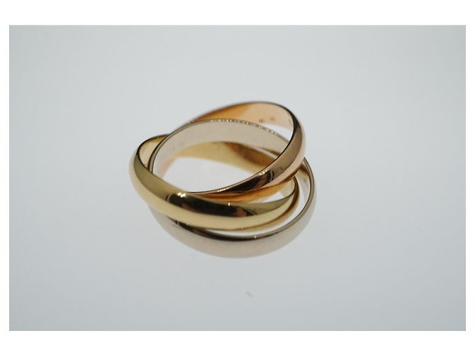 Les Must De Cartier Trinity-Band-Ring 18 Karat Rose, Weiß- und Gelbgold Gold hardware - Ansicht 2