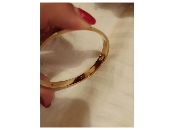 Cartier Braccialetto Love 4 diamanti in oro rosa - vista 3