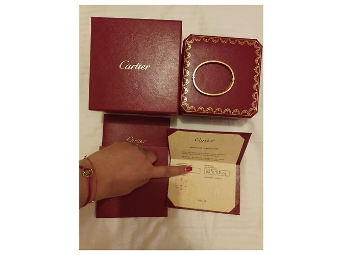 Cartier Braccialetto Love 4 diamanti in oro rosa - vista 5