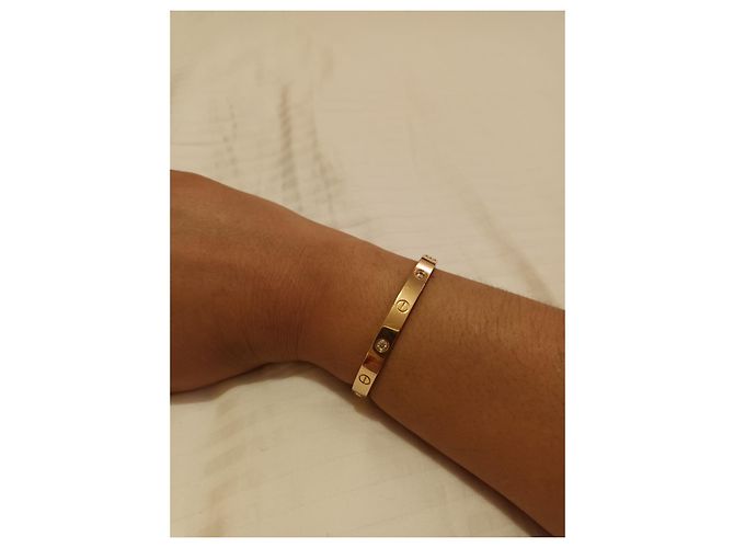 Cartier Braccialetto Love 4 diamanti in oro rosa - vista 6
