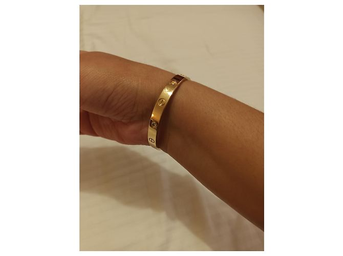 Cartier Braccialetto Love 4 diamanti in oro rosa - vista 7
