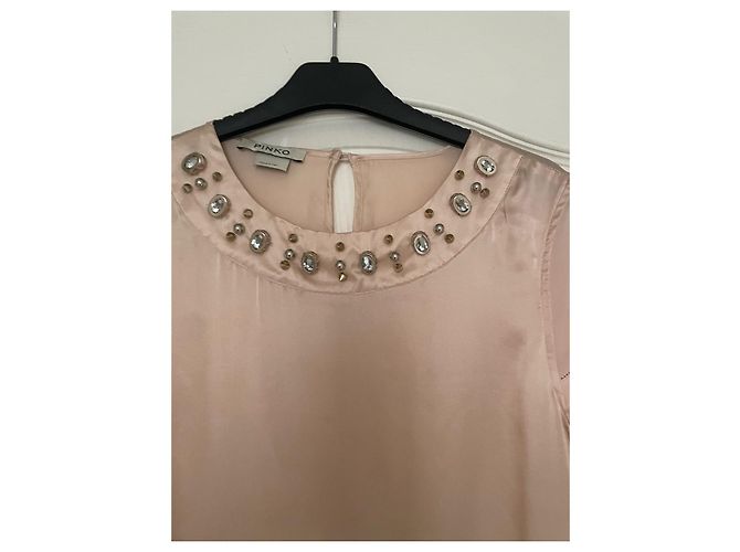 Blusa Pinko de seda rosa - vista 3