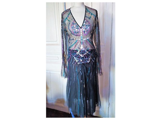 ANTIK BATIK MEHRFACHKLEID BLUSE KLEID SET TL ODER T38/40 Lila - Ansicht 10