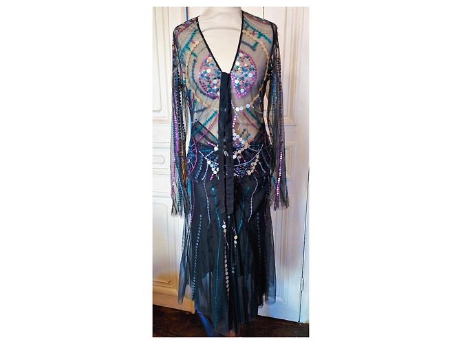 ANTIK BATIK MEHRFACHKLEID BLUSE KLEID SET TL ODER T38/40 Lila - Ansicht 11