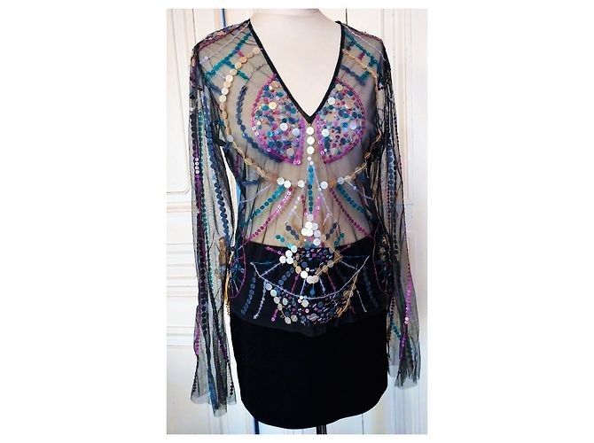 ANTIK BATIK MEHRFACHKLEID BLUSE KLEID SET TL ODER T38/40 Lila - Ansicht 12