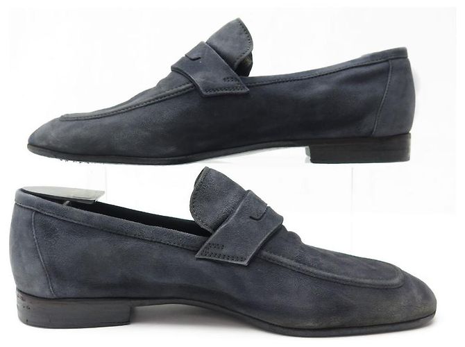 SCARPE BERLUTI 8 42 MOCASSININI CAMOSCIO GRIGIO + SCARPE CAMOSCIO GRIGIO - vista 2