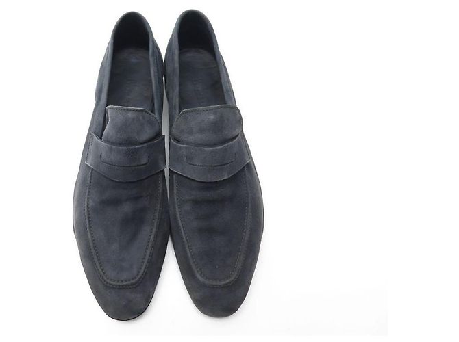 SCARPE BERLUTI 8 42 MOCASSININI CAMOSCIO GRIGIO + SCARPE CAMOSCIO GRIGIO - vista 5