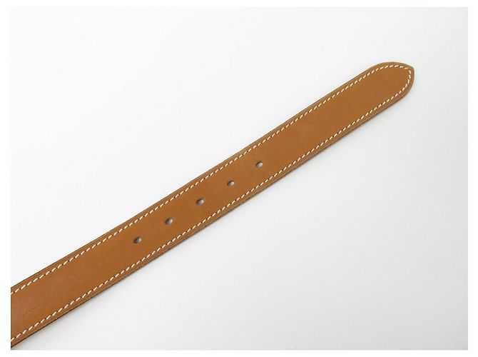 Hermès NEU HERMES STEIGBÜGEL GÜRTEL gefüttert TURN LEDER BARENIA T80 + GÜRTELKASTEN Karamell - Ansicht 3