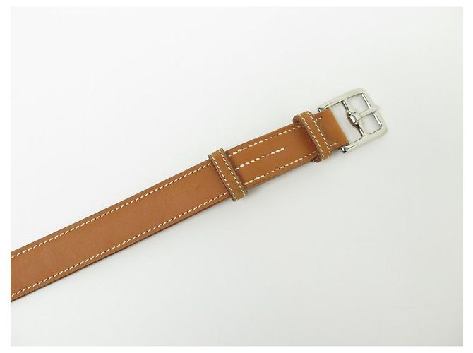 Hermès NEU HERMES STEIGBÜGEL GÜRTEL gefüttert TURN LEDER BARENIA T80 + GÜRTELKASTEN Karamell - Ansicht 5