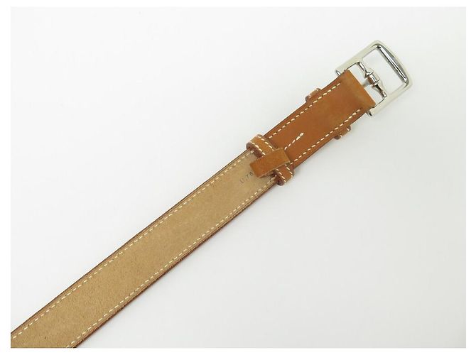Hermès NEU HERMES STEIGBÜGEL GÜRTEL gefüttert TURN LEDER BARENIA T80 + GÜRTELKASTEN Karamell - Ansicht 6