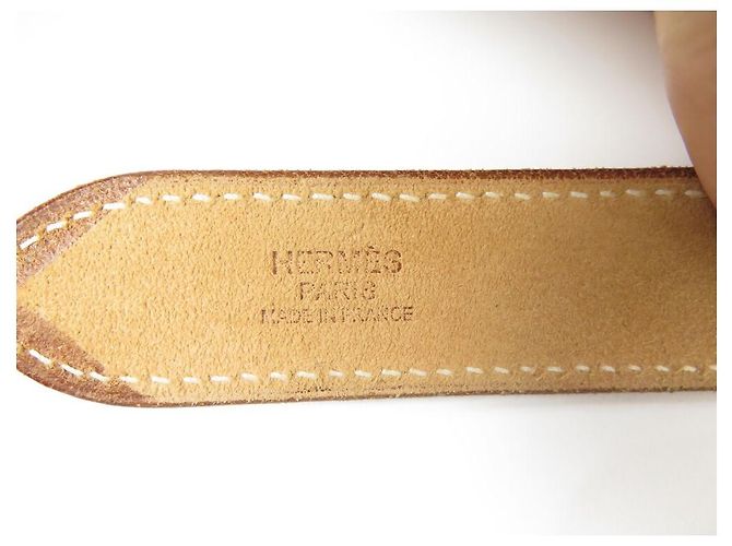 Hermès NEU HERMES STEIGBÜGEL GÜRTEL gefüttert TURN LEDER BARENIA T80 + GÜRTELKASTEN Karamell - Ansicht 7