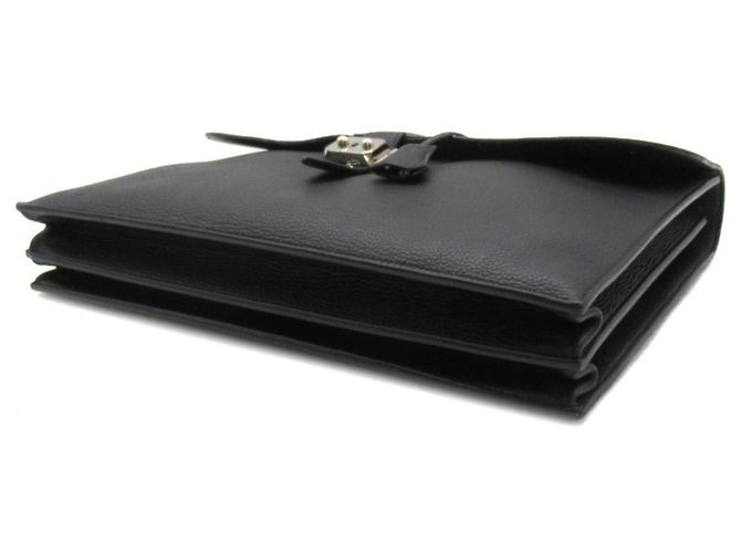 Hermès Clemence Sac A Depeches 38 ventiquattrore Nero - vista 4