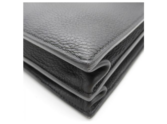 Hermès Clemence Sac A Depeches 38 ventiquattrore Nero - vista 9