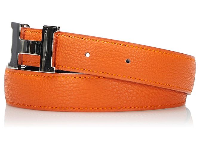 Hermès Cinturón de cuero Hermes Orange Constance - vista 2