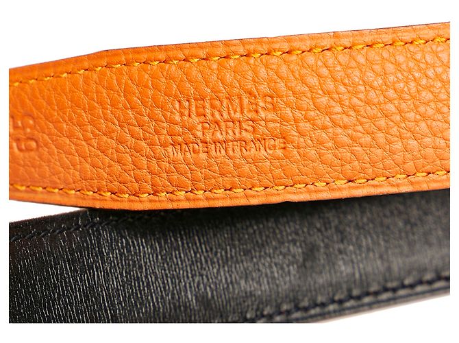 Hermès Cinturón de cuero Hermes Orange Constance - vista 4