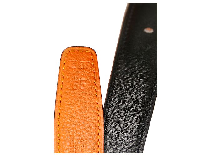 Hermès Cinturón de cuero Hermes Orange Constance - vista 5