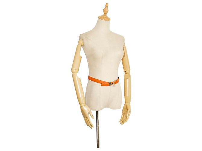 Hermès Cinturón de cuero Hermes Orange Constance - vista 7