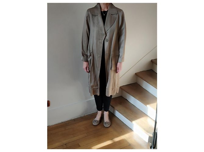 Autre Marque Gabardina Liviana Conti Camel Caramelo - vista 8