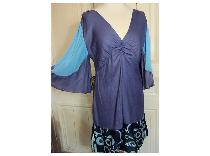 Antik Batik ANTIK ABITO BATIK ABITO MANICHE A FARFALLA TM OR 40/42 Prugna - vista 10