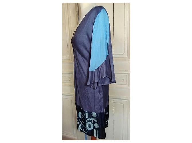 Antik Batik ANTIK ABITO BATIK ABITO MANICHE A FARFALLA TM OR 40/42 Prugna - vista 14