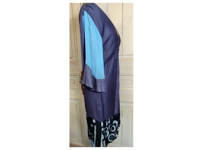 Antik Batik ANTIK ABITO BATIK ABITO MANICHE A FARFALLA TM OR 40/42 Prugna - vista 15