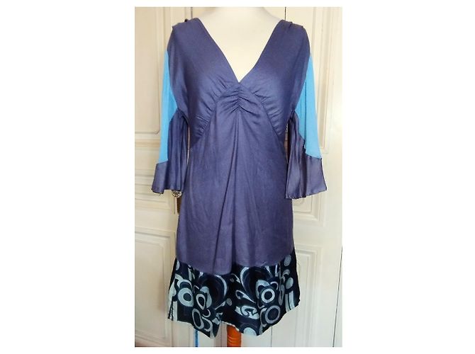Antik Batik ANTIK ABITO BATIK ABITO MANICHE A FARFALLA TM OR 40/42 Prugna - vista 8